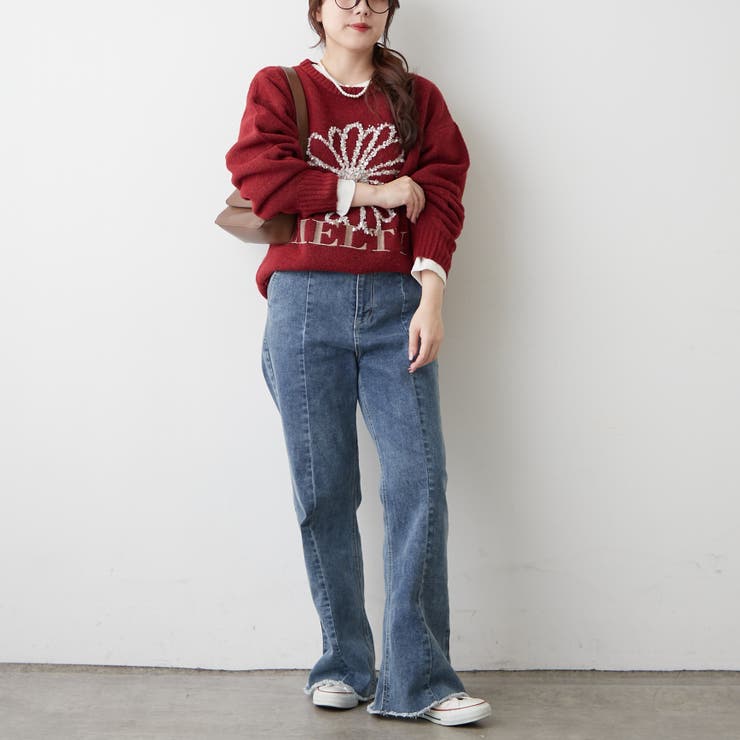 ブラシヤーンお花ジャガードニット | RMAF　NICE CLAUP / OLIVE des OLIVE | 詳細画像15 