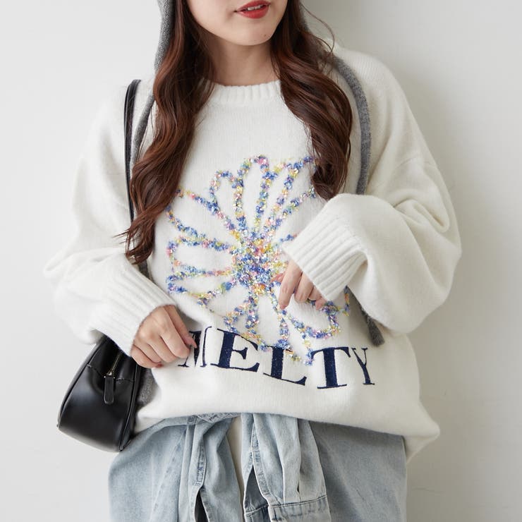 ブラシヤーンお花ジャガードニット | RMAF　NICE CLAUP / OLIVE des OLIVE | 詳細画像16 