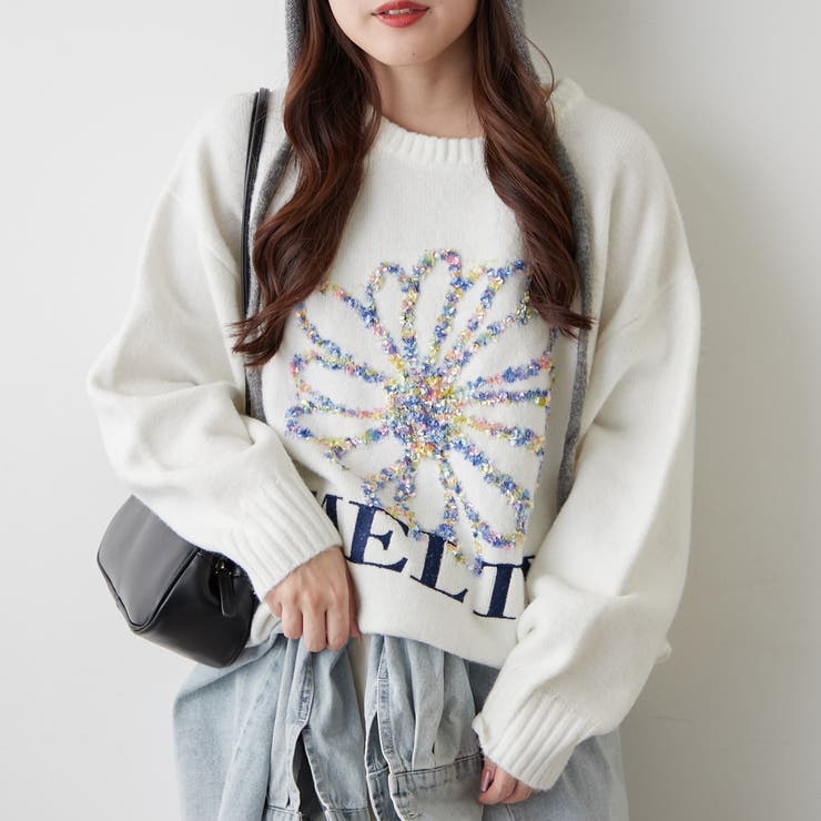 ブラシヤーンお花ジャガードニット | RMAF　NICE CLAUP / OLIVE des OLIVE | 詳細画像17 