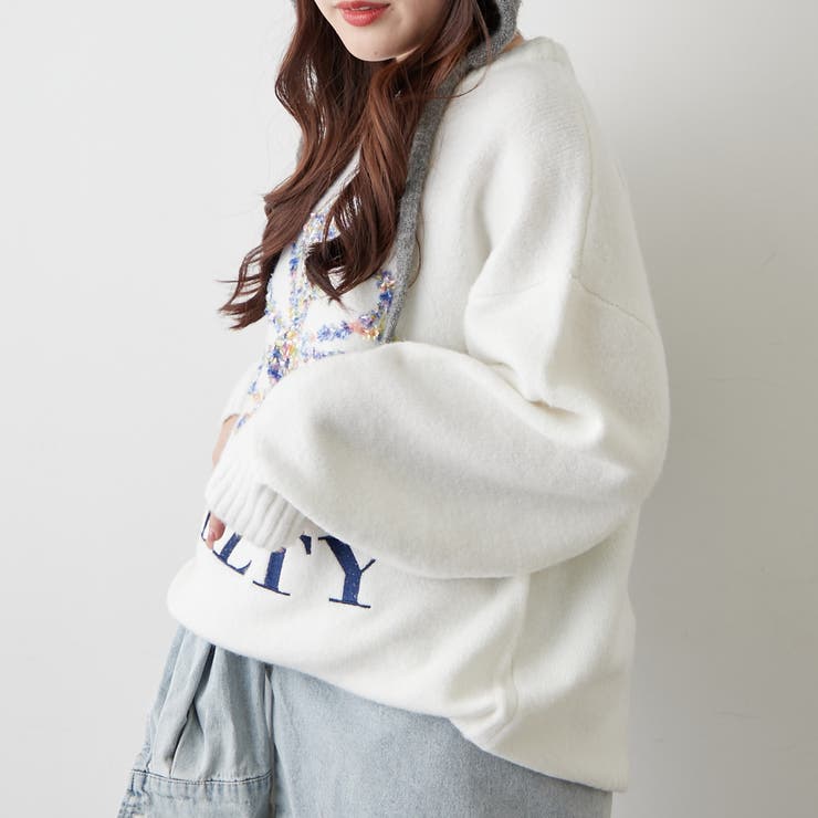 ブラシヤーンお花ジャガードニット | RMAF　NICE CLAUP / OLIVE des OLIVE | 詳細画像18 