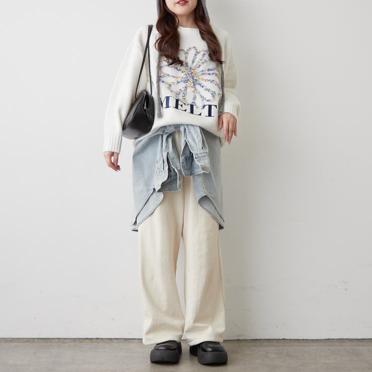 ブラシヤーンお花ジャガードニット | RMAF　NICE CLAUP / OLIVE des OLIVE | 詳細画像20 