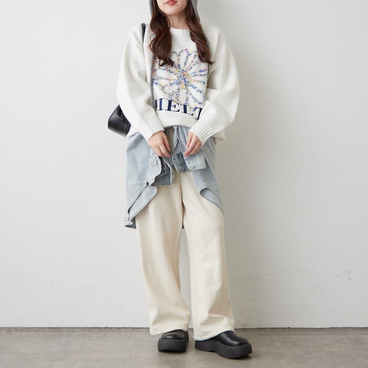 ブラシヤーンお花ジャガードニット | RMAF　NICE CLAUP / OLIVE des OLIVE | 詳細画像21 