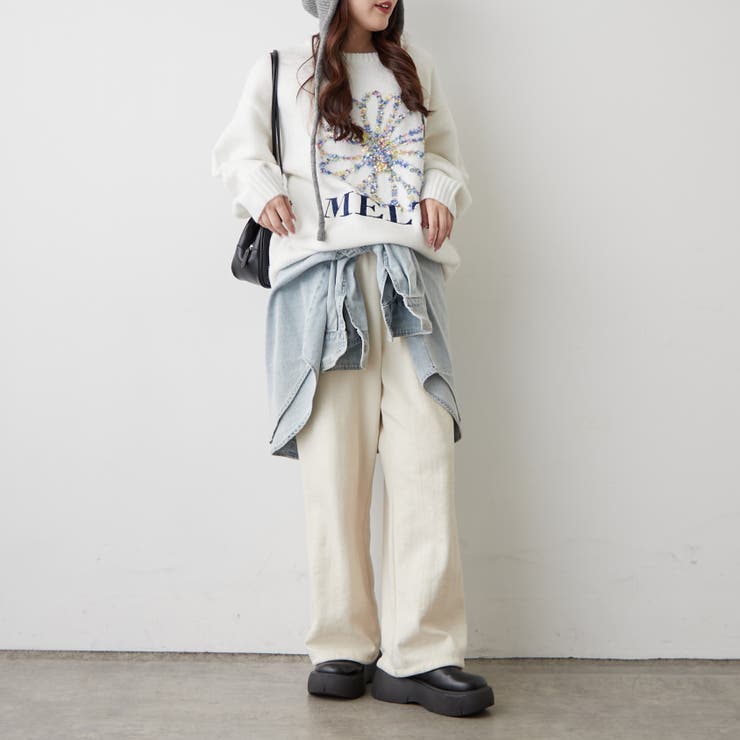 ブラシヤーンお花ジャガードニット | RMAF　NICE CLAUP / OLIVE des OLIVE | 詳細画像22 