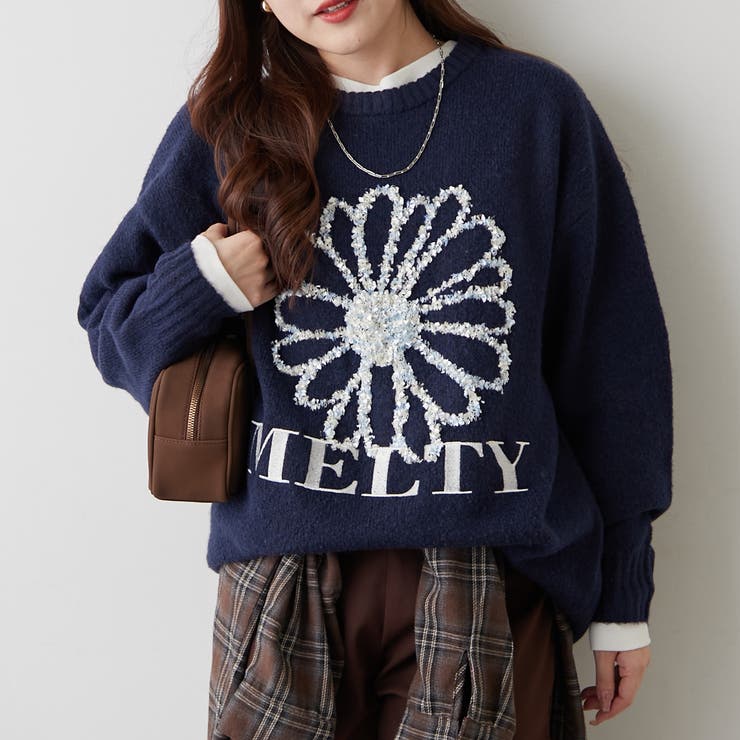 ブラシヤーンお花ジャガードニット | RMAF　NICE CLAUP / OLIVE des OLIVE | 詳細画像23 