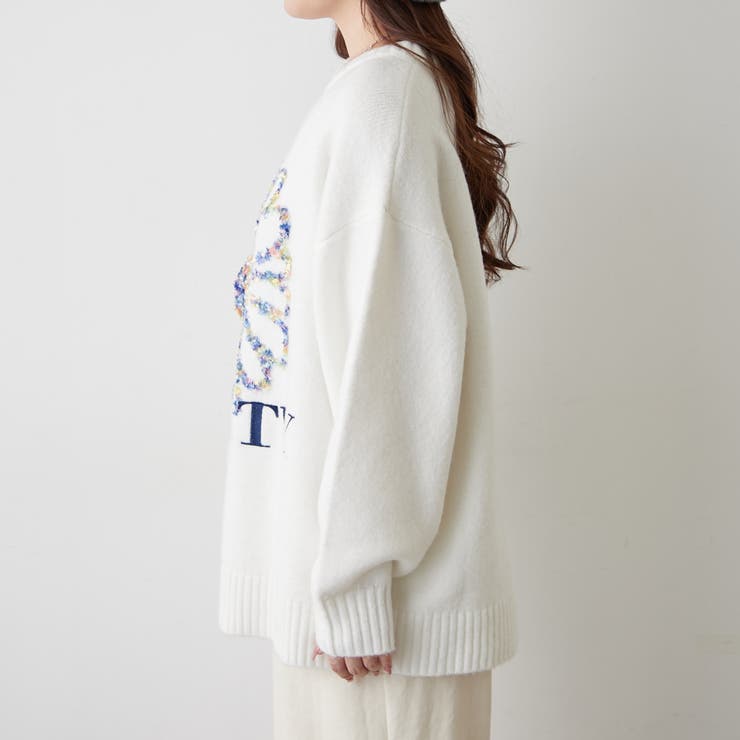 ブラシヤーンお花ジャガードニット | RMAF　NICE CLAUP / OLIVE des OLIVE | 詳細画像32 