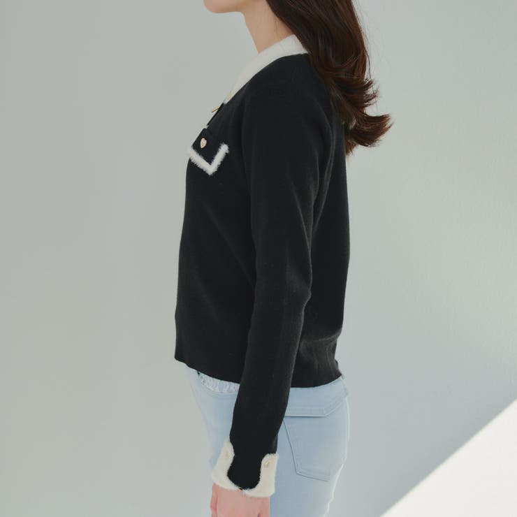 配色フェザーハーフジップニット | RMAF　NICE CLAUP / OLIVE des OLIVE | 詳細画像31 