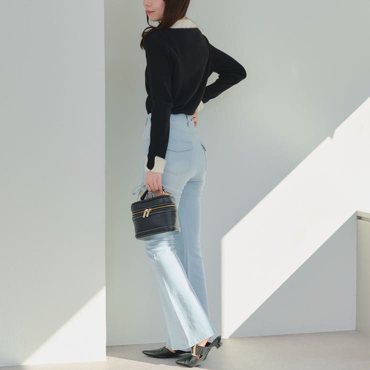 配色フェザーハーフジップニット | RMAF　NICE CLAUP / OLIVE des OLIVE | 詳細画像6 