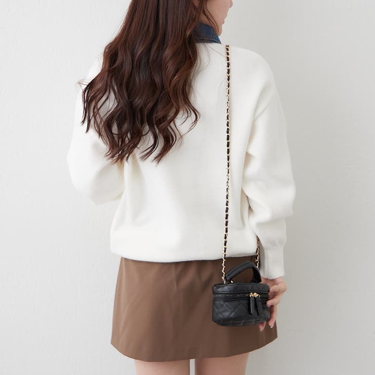 デニム衿ビッグニット | RMAF　NICE CLAUP / OLIVE des OLIVE | 詳細画像7 