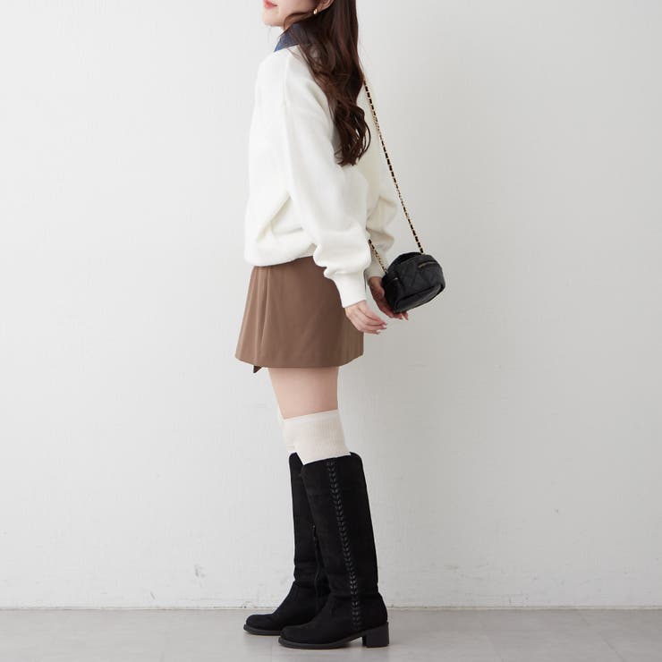 デニム衿ビッグニット | RMAF　NICE CLAUP / OLIVE des OLIVE | 詳細画像10 