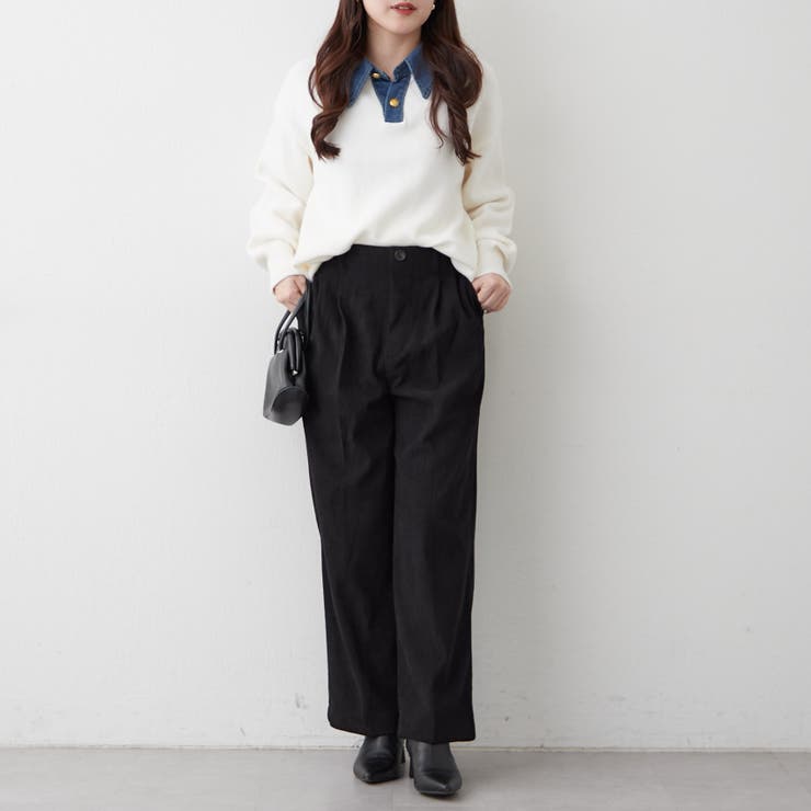 デニム衿ビッグニット | RMAF　NICE CLAUP / OLIVE des OLIVE | 詳細画像12 