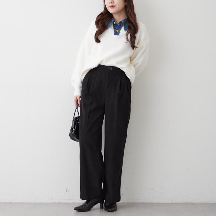 デニム衿ビッグニット | RMAF　NICE CLAUP / OLIVE des OLIVE | 詳細画像13 