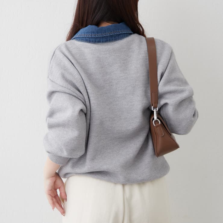 デニム衿ビッグニット | RMAF　NICE CLAUP / OLIVE des OLIVE | 詳細画像18 