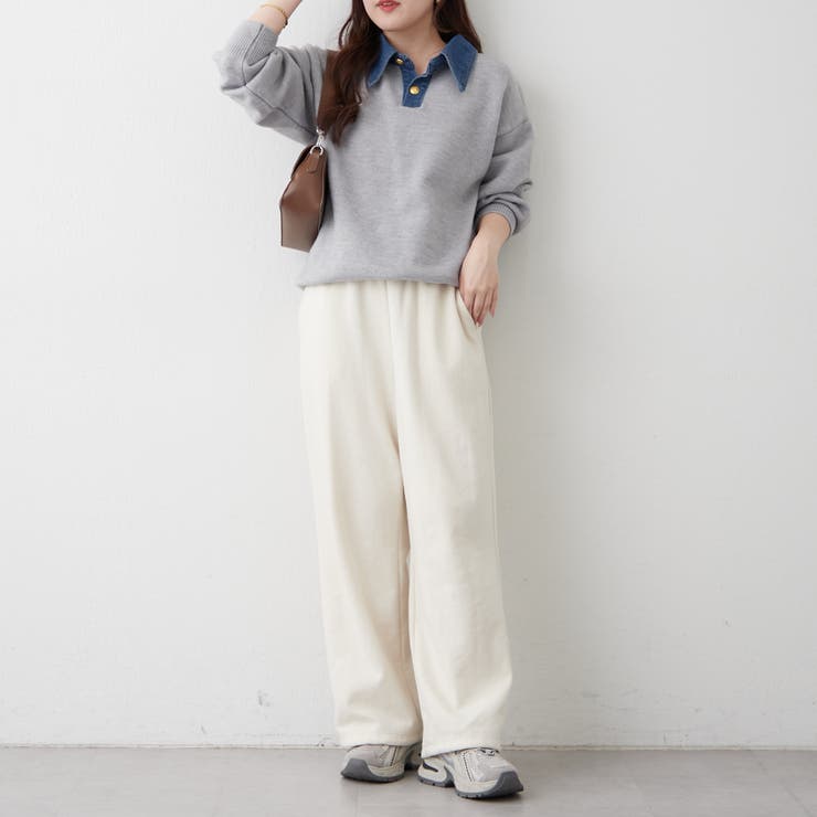 デニム衿ビッグニット | RMAF　NICE CLAUP / OLIVE des OLIVE | 詳細画像20 