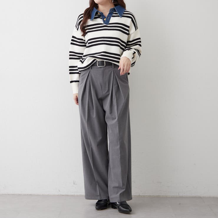 デニム衿ビッグニット | RMAF　NICE CLAUP / OLIVE des OLIVE | 詳細画像38 