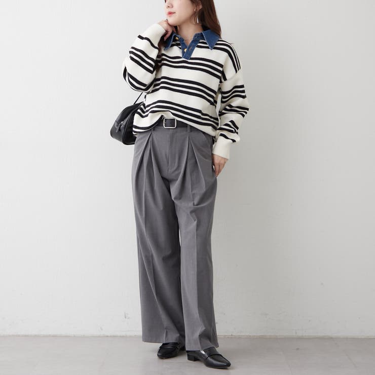 デニム衿ビッグニット | RMAF　NICE CLAUP / OLIVE des OLIVE | 詳細画像40 