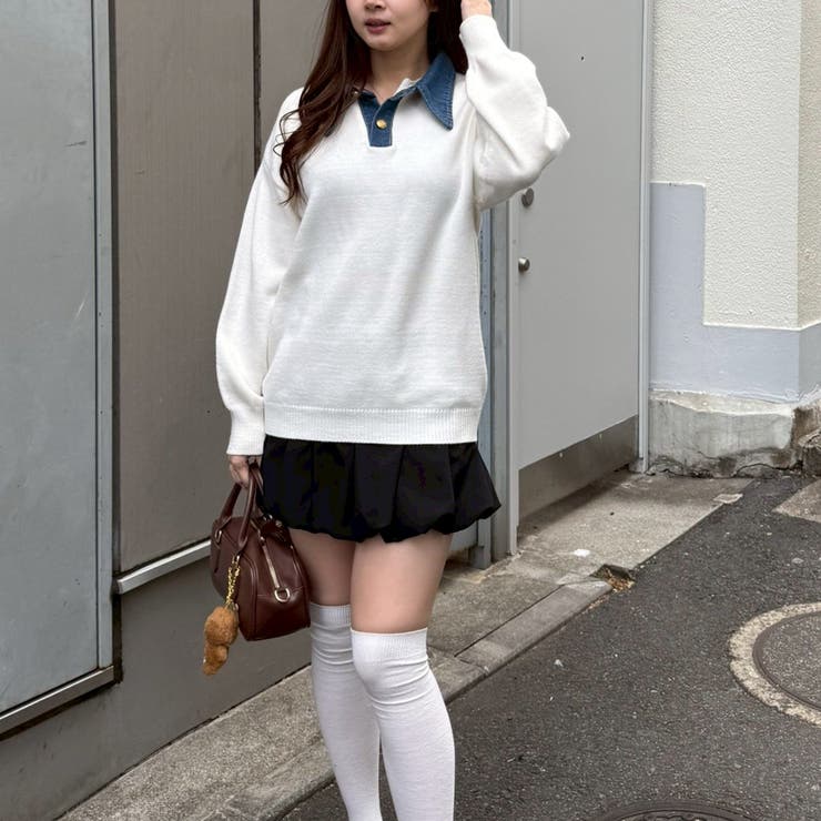 デニム衿ビッグニット | RMAF　NICE CLAUP / OLIVE des OLIVE | 詳細画像44 