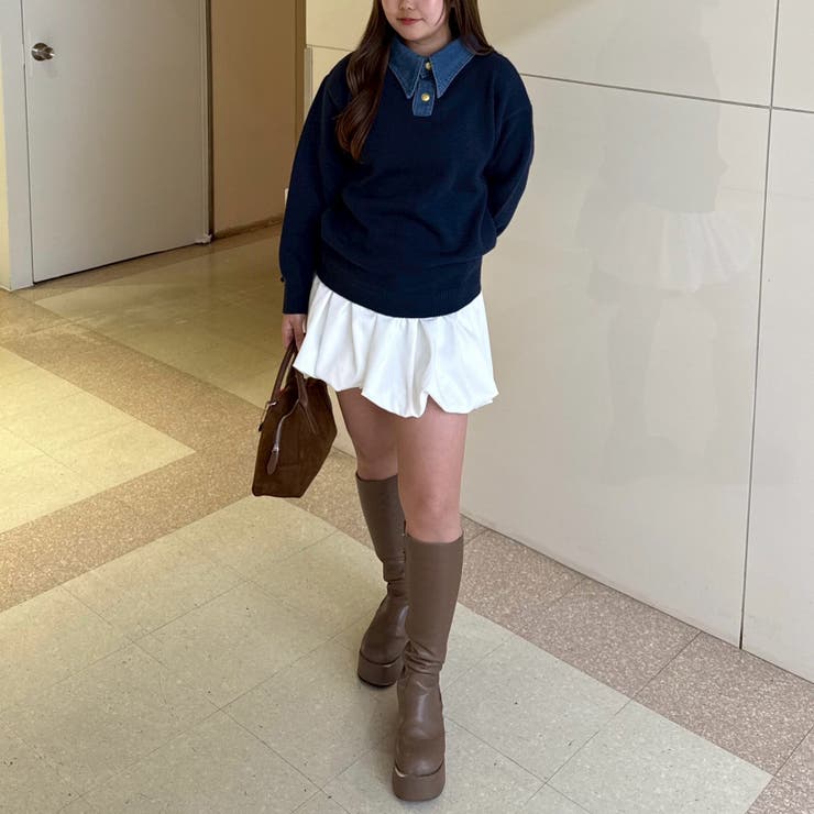 デニム衿ビッグニット | RMAF　NICE CLAUP / OLIVE des OLIVE | 詳細画像51 