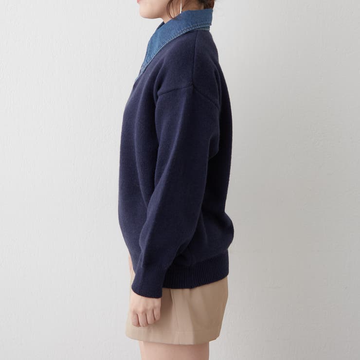 デニム衿ビッグニット | RMAF　NICE CLAUP / OLIVE des OLIVE | 詳細画像54 