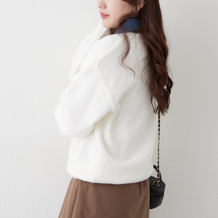 デニム衿ビッグニット | RMAF　NICE CLAUP / OLIVE des OLIVE | 詳細画像6 