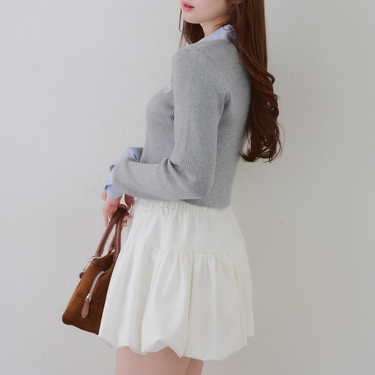 シャツドッキングダブルジップリブニット | RMAF　NICE CLAUP / OLIVE des OLIVE | 詳細画像7 