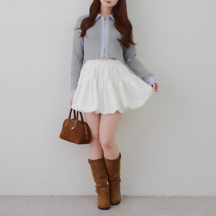 シャツドッキングダブルジップリブニット | RMAF　NICE CLAUP / OLIVE des OLIVE | 詳細画像8 