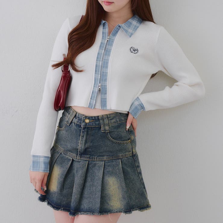 シャツドッキングダブルジップリブニット | RMAF　NICE CLAUP / OLIVE des OLIVE | 詳細画像12 