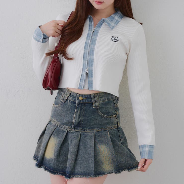 シャツドッキングダブルジップリブニット | RMAF　NICE CLAUP / OLIVE des OLIVE | 詳細画像13 