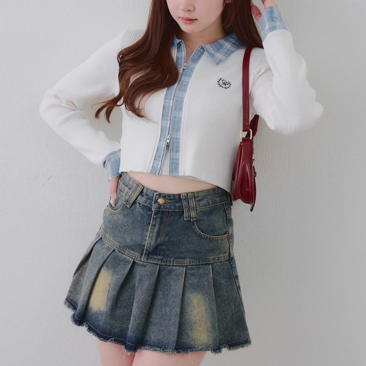 シャツドッキングダブルジップリブニット | RMAF　NICE CLAUP / OLIVE des OLIVE | 詳細画像14 