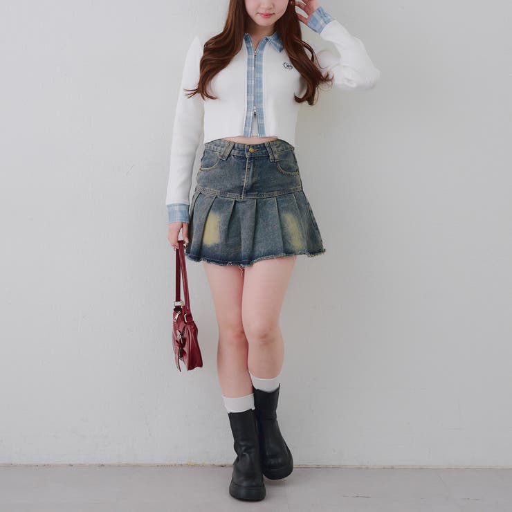 シャツドッキングダブルジップリブニット | RMAF　NICE CLAUP / OLIVE des OLIVE | 詳細画像16 