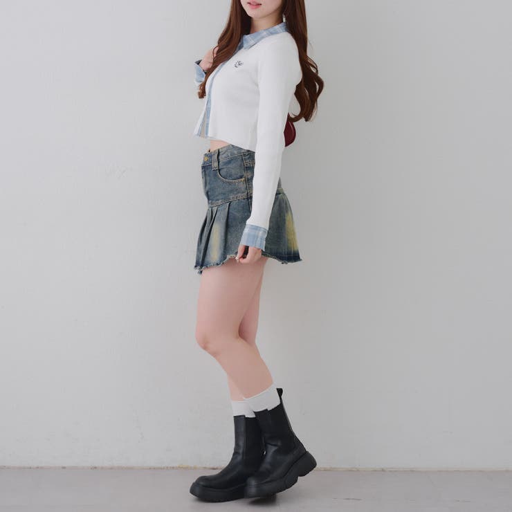 シャツドッキングダブルジップリブニット | RMAF　NICE CLAUP / OLIVE des OLIVE | 詳細画像19 