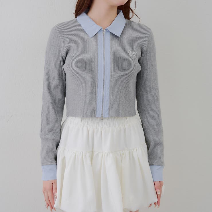 シャツドッキングダブルジップリブニット | RMAF　NICE CLAUP / OLIVE des OLIVE | 詳細画像28 