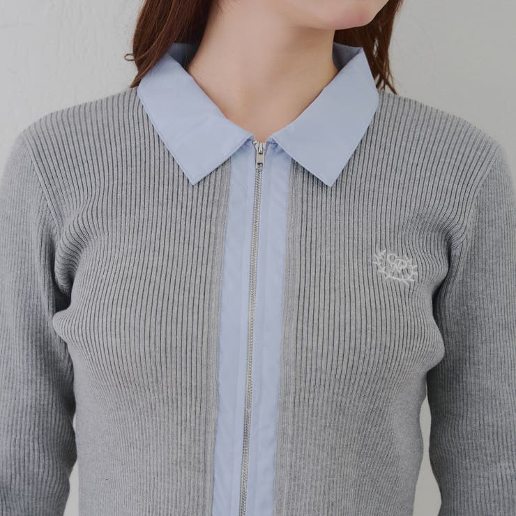 シャツドッキングダブルジップリブニット | RMAF　NICE CLAUP / OLIVE des OLIVE | 詳細画像31 