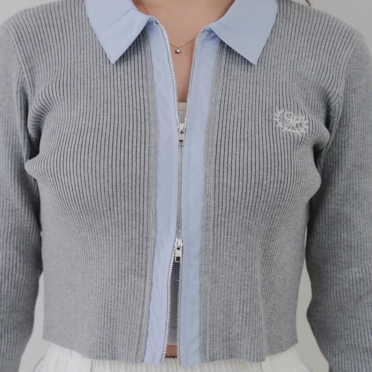 シャツドッキングダブルジップリブニット | RMAF　NICE CLAUP / OLIVE des OLIVE | 詳細画像35 