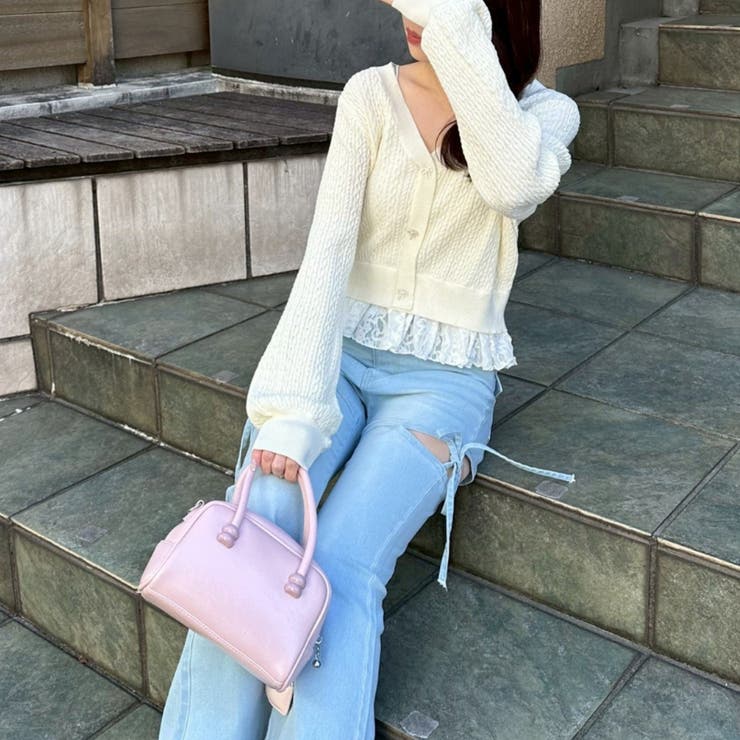 裾レースリボン釦カーディガン | RMAF　NICE CLAUP / OLIVE des OLIVE | 詳細画像46 