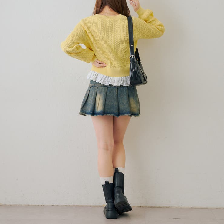 裾レースリボン釦カーディガン | RMAF　NICE CLAUP / OLIVE des OLIVE | 詳細画像24 