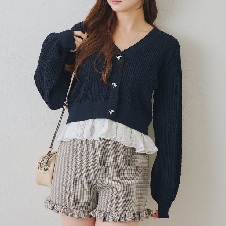 裾レースリボン釦カーディガン | RMAF　NICE CLAUP / OLIVE des OLIVE | 詳細画像26 