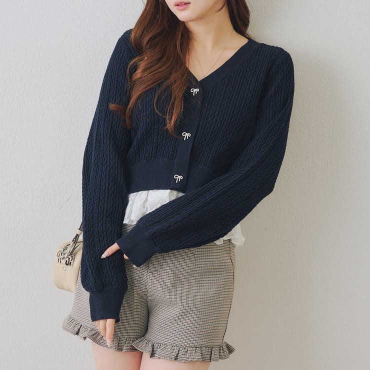 裾レースリボン釦カーディガン | RMAF　NICE CLAUP / OLIVE des OLIVE | 詳細画像27 