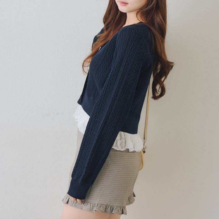 裾レースリボン釦カーディガン | RMAF　NICE CLAUP / OLIVE des OLIVE | 詳細画像29 