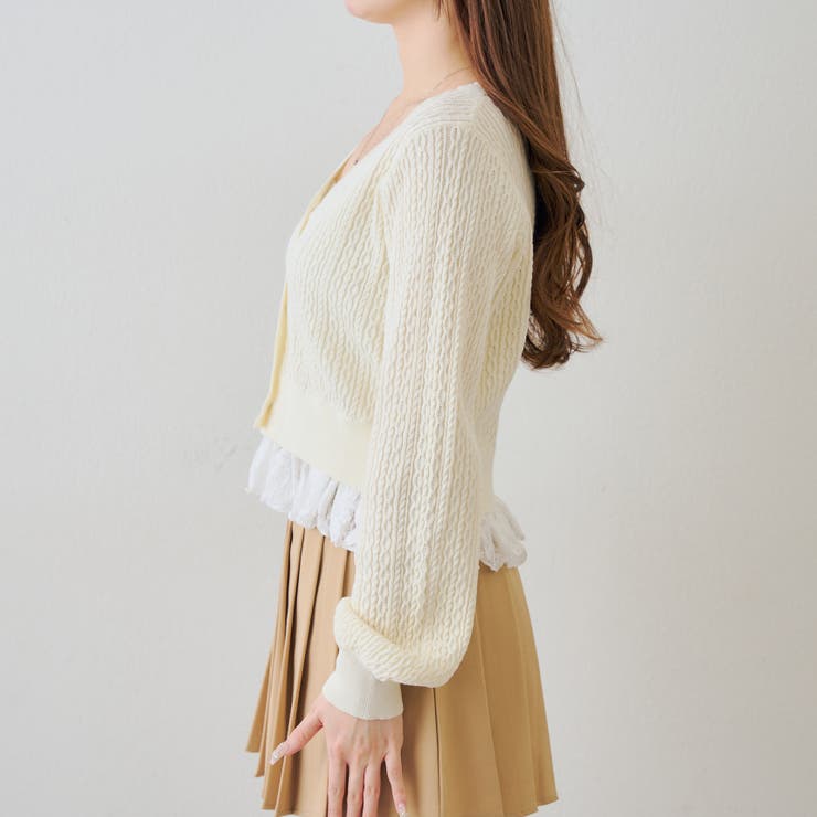 裾レースリボン釦カーディガン | RMAF　NICE CLAUP / OLIVE des OLIVE | 詳細画像35 