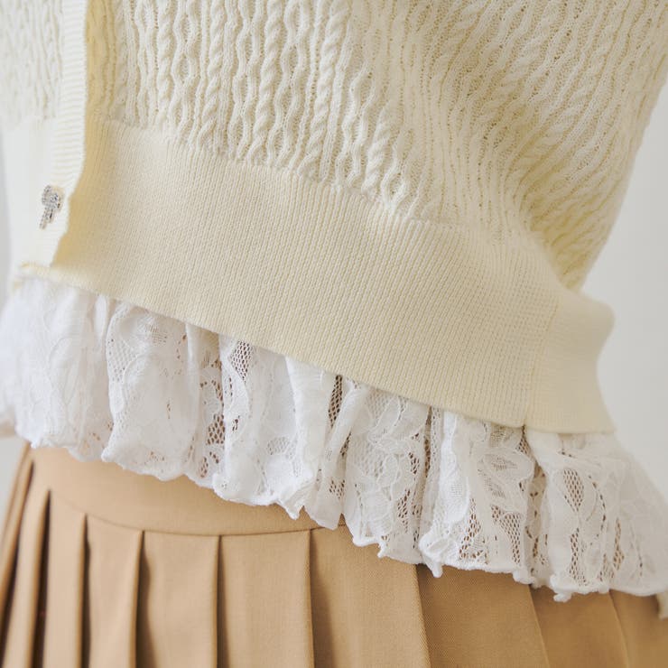 裾レースリボン釦カーディガン | RMAF　NICE CLAUP / OLIVE des OLIVE | 詳細画像39 