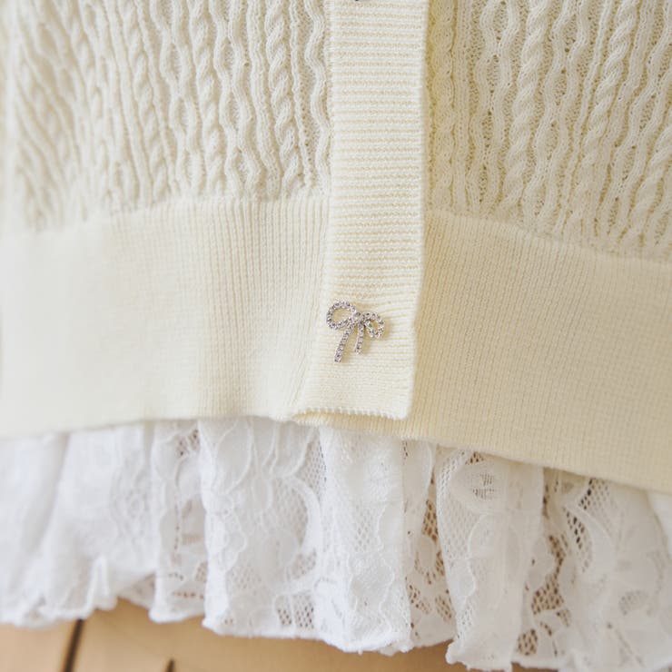 裾レースリボン釦カーディガン | RMAF　NICE CLAUP / OLIVE des OLIVE | 詳細画像40 