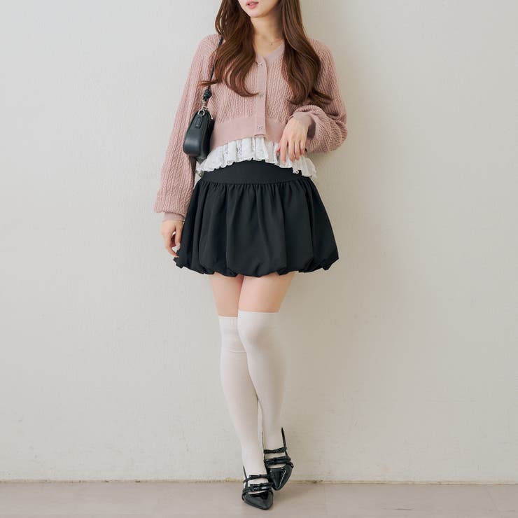 裾レースリボン釦カーディガン | RMAF　NICE CLAUP / OLIVE des OLIVE | 詳細画像6 