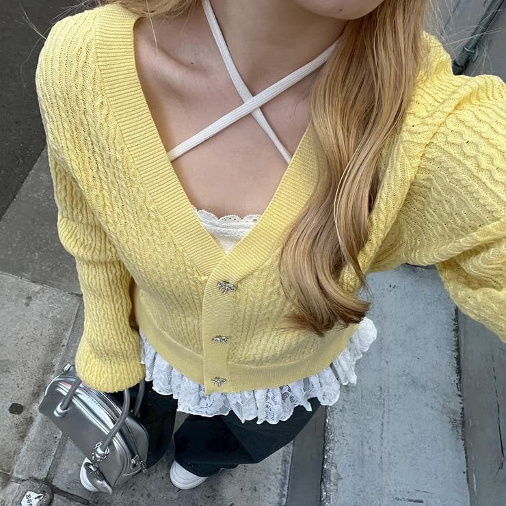 裾レースリボン釦カーディガン | RMAF　NICE CLAUP / OLIVE des OLIVE | 詳細画像36 