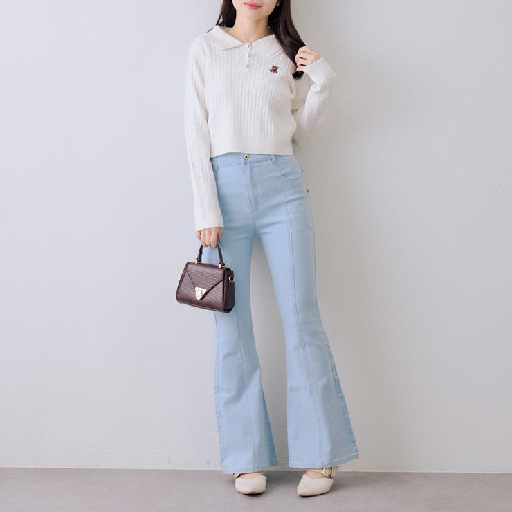 くま刺繍ケーブルポロ | NICE CLAUP / OLIVE des OLIVE　OUTLET | 詳細画像14 