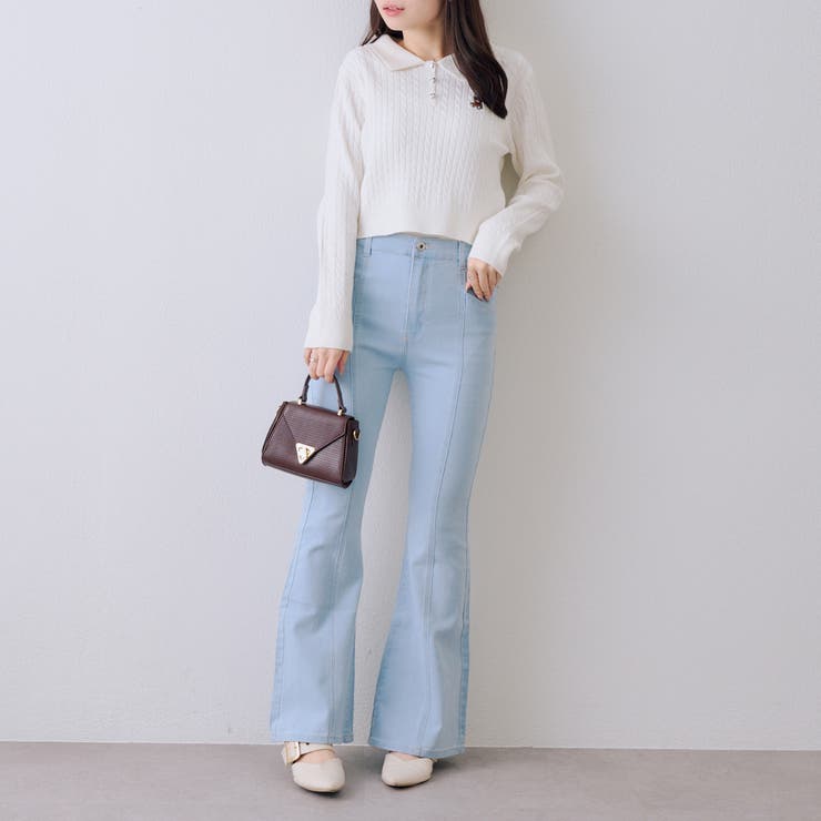 くま刺繍ケーブルポロ | NICE CLAUP / OLIVE des OLIVE　OUTLET | 詳細画像15 