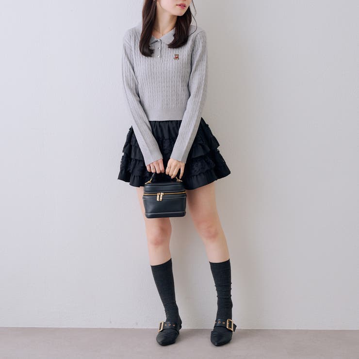 くま刺繍ケーブルポロ | NICE CLAUP / OLIVE des OLIVE　OUTLET | 詳細画像21 