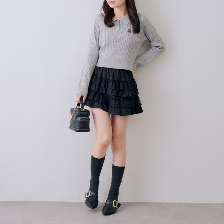 くま刺繍ケーブルポロ | NICE CLAUP / OLIVE des OLIVE　OUTLET | 詳細画像22 