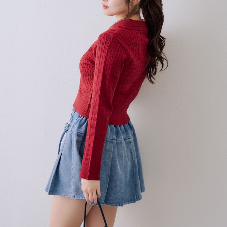 くま刺繍ケーブルポロ | NICE CLAUP / OLIVE des OLIVE　OUTLET | 詳細画像28 