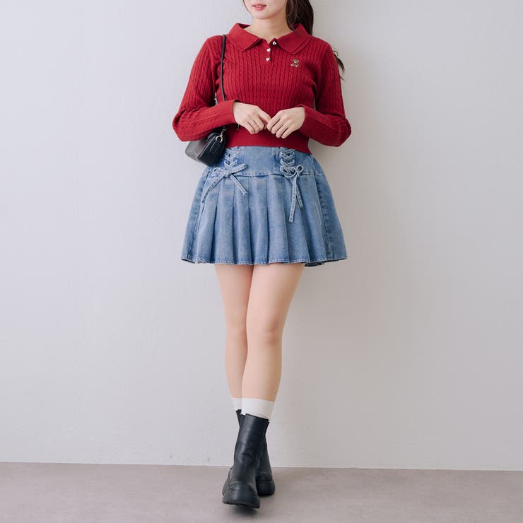 くま刺繍ケーブルポロ | NICE CLAUP / OLIVE des OLIVE　OUTLET | 詳細画像29 