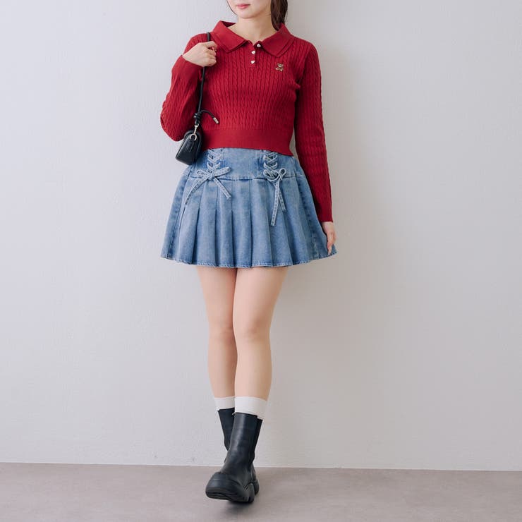 くま刺繍ケーブルポロ | NICE CLAUP / OLIVE des OLIVE　OUTLET | 詳細画像30 